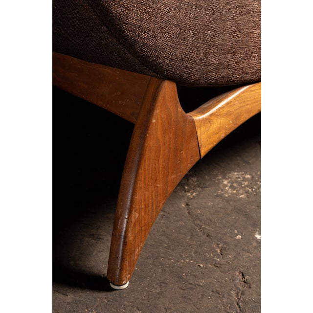 MCM Italian-Inspired Gondola Sofa in Brown For Sale - Image 10 of 12