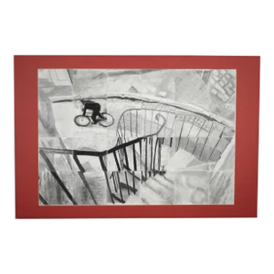 Mosaic Charcoal Artwork, Study of Henri Cartier-Bresson’s Hyeres France 1950-1970