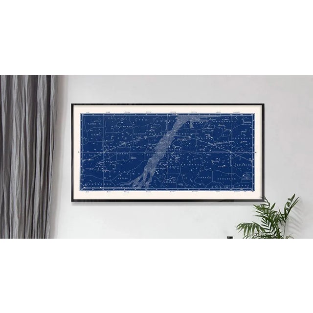 Blue Nautical Constellation Map Prints - A Pair 30" X 60" For Sale - Image 8 of 9
