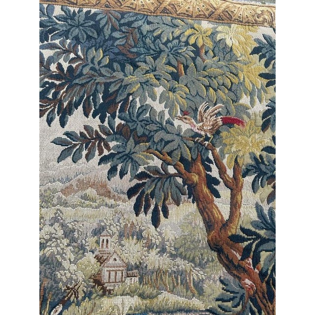 Vintage French Jacquard Tapestry in the style of Aubusson, 1970s For Sale - Image 12 of 18