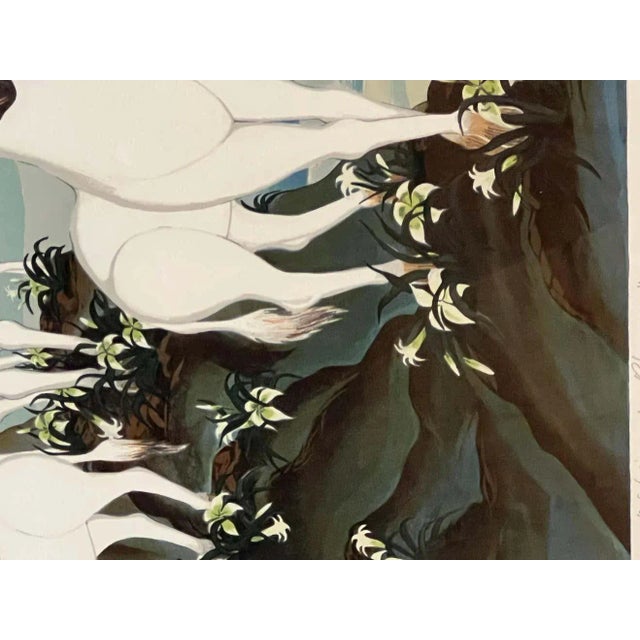 Baby Blue "Unicorns Rhyme" Lithograph by Gustavo Novoa For Sale - Image 8 of 9