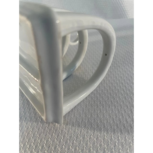 Ceramic English Vintage White Ironstone Toast Rack For Sale - Image 7 of 12