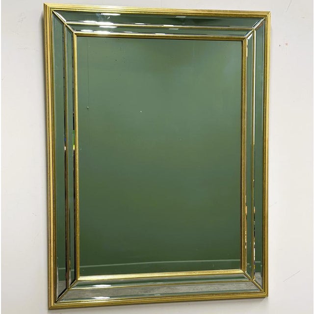 Large Gilt and Bevelled Mirror from Deknudt, Belgium, 1980s For Sale - Image 6 of 6