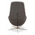 Boston Leather Armchair with Ottoman in Grey Brown Taupe Estoril Semi Aniline Leather 0959 with Manual Swivel and Rocking Function from Boconcept For Sale - Image 13 of 18