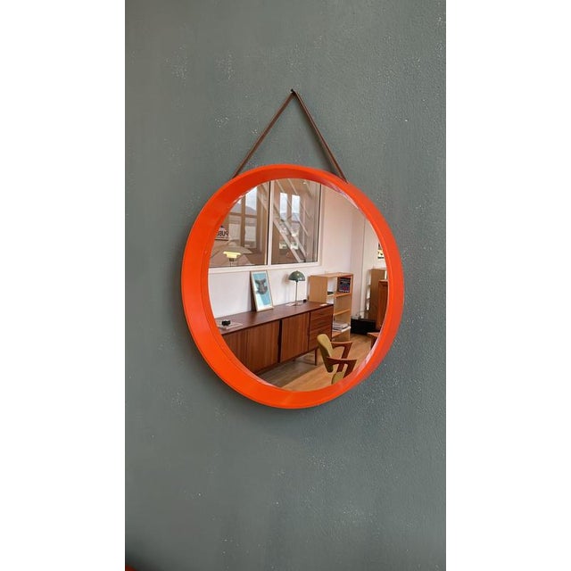 Vintage Danish Round Mirror, 1960s For Sale - Image 4 of 5