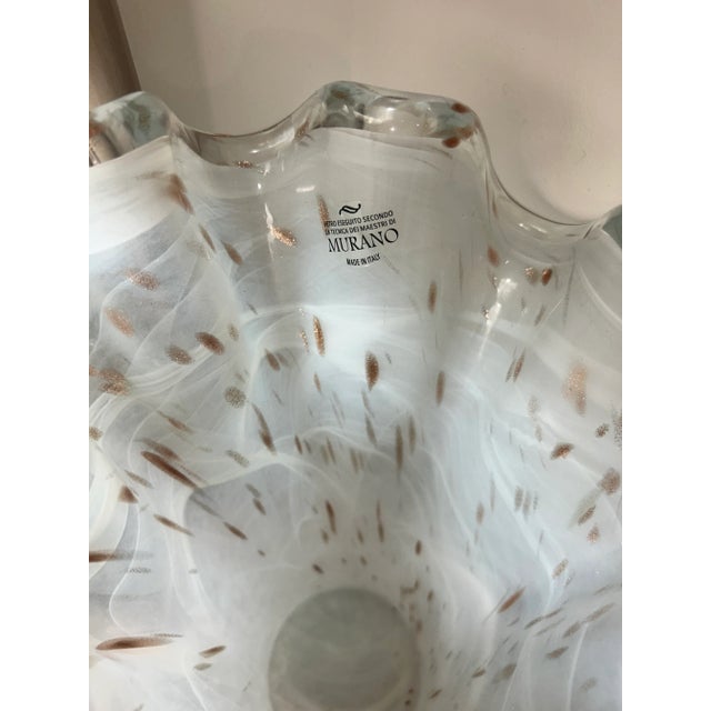 Italian Hand-Blown Art Glass by Tammaro Home, Murano-Style Handkerchief Vase For Sale - Image 10 of 10