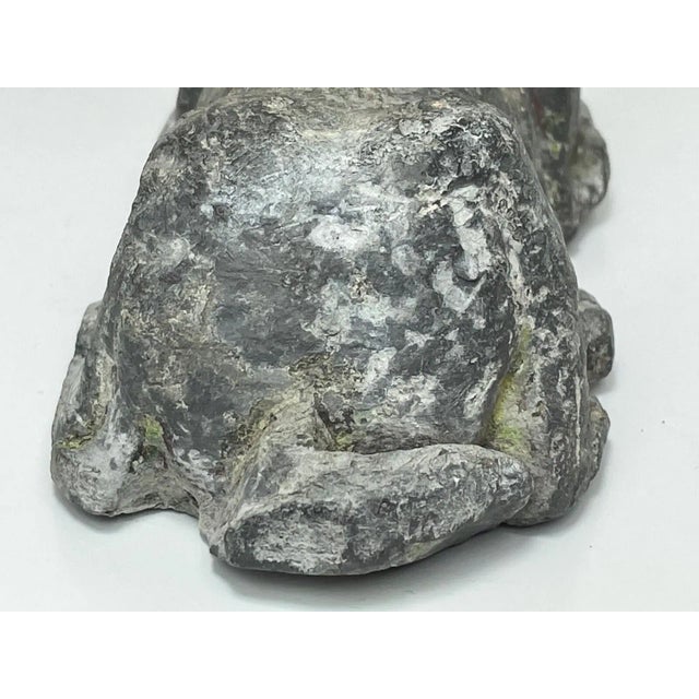 Small Early Georgian Lead Hound Dog Sculpture – c.1760 Architectural Outdoor Garden Ornament in the Manner of John Cheere For Sale - Image 11 of 12