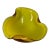 Vintage Mid-Century Italian Murano Sommerso Yellow & Amber Glass Tri-Lobed Bowl For Sale