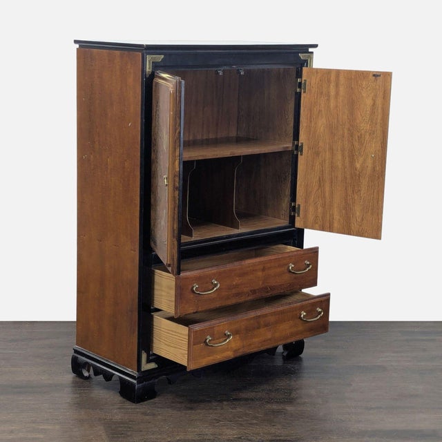 Chinese Chinese Style Two Drawer Cabinet For Sale - Image 3 of 10