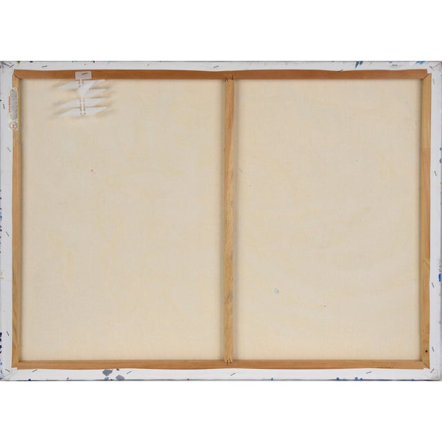 Green, Yellow, Red - Textured Expressionist Composition in Acrylic on Canvas by Charles David Francis For Sale - Image 10 of 10