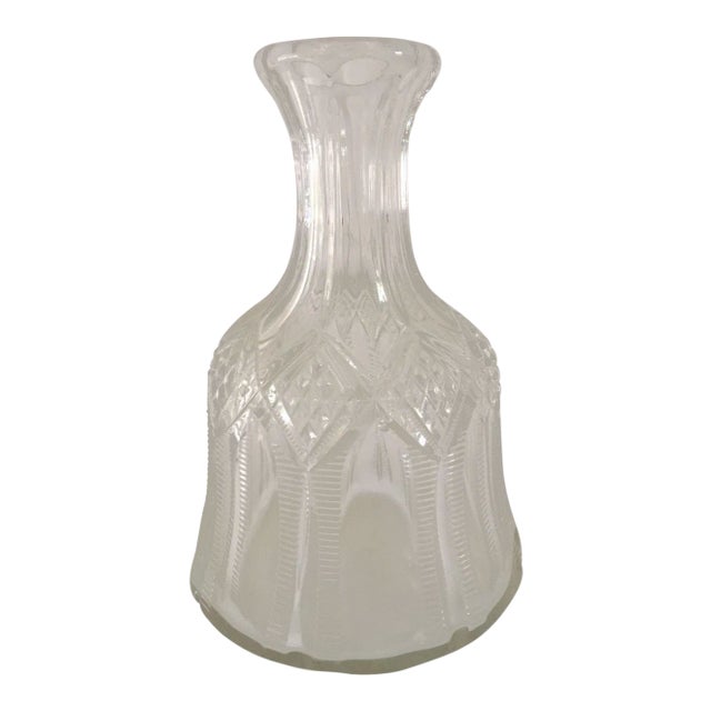 Antique Pressed Glass Water Decanter Chairish
