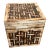 Tessellated Bone Trinket Box - Maitland-Smith Basketweave 6” Square For Sale