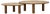 Nahele Varnished Oak Nesting Tables by La Lune, Set of 2 For Sale