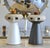 Late 20th Century Pair of Mid-Century Modern figurative ceramic Mr. Salt and Mrs. Pepper shakers by David Gil for...