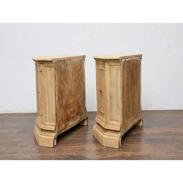 Pair of 19th Century Country French Pine Console Cabinets with Storage For Sale - Image 11 of 12