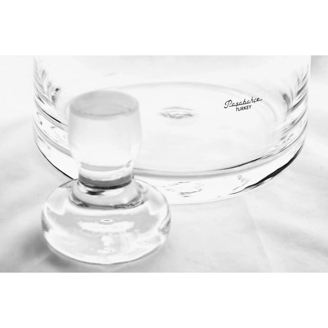 Mid-Century Modern 1960s Blown Crystal Decanter & Glassware - 7 Pcs For Sale - Image 3 of 3