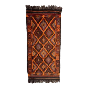 1980s Ethnic Flatweave Moroccan Kilim - 8.4 X 4.46 Ft