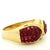 A striking Italian estate cocktail ring crafted in luminous 18K yellow gold, showcasing approximately 5.00 carats of...