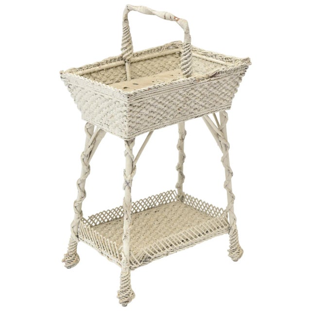 Early 20th Century Wicker Sewing Stand For Sale - Image 11 of 11