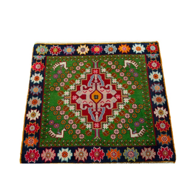 Hand-Knotted Shiraz Rug For Sale - Image 4 of 6