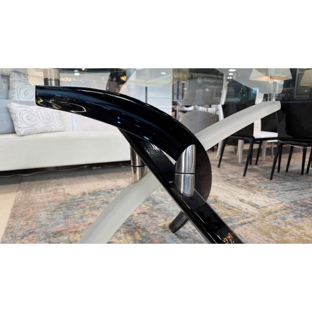 Italian Art Glass Dining Table Attributed to Tulczinsky for Reflex Angelo For Sale - Image 11 of 13