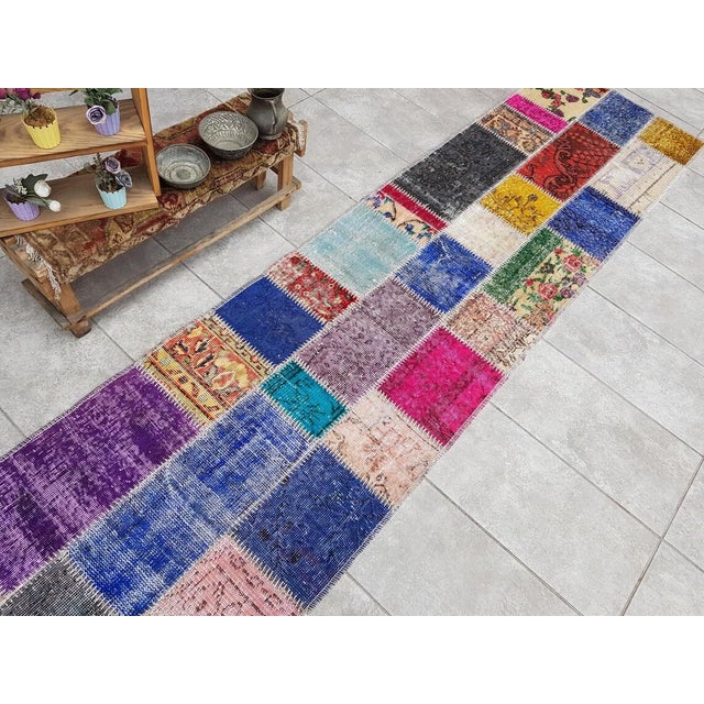 Turkish Home Living Vintage Runner For Sale - Image 3 of 10