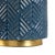 Light denim glaze on ceramic, antique gold leaf mounting 29.5h x 6w x 6d Shade Dimensions: top(15) bottom(17) side(11)