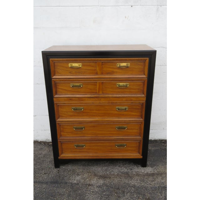 Hollywood Regency Late 20th Century Thomasville Chinoiserie Hollywood Regency Tall Chest of Drawers 6213 For Sale - Image 3 of 15