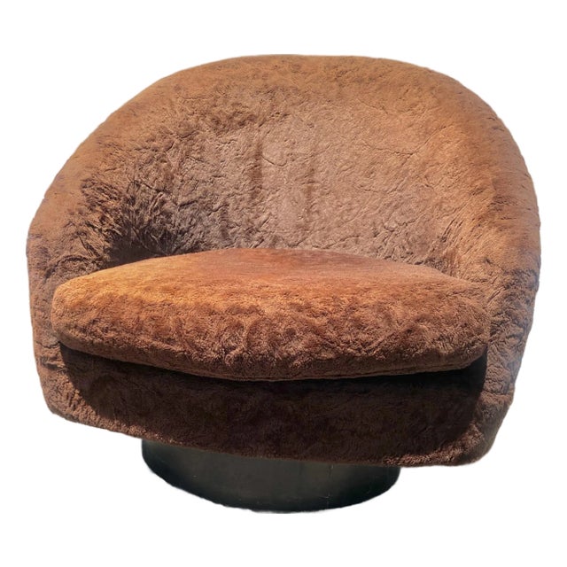 Late 20th Century Rocking/ Swivel Club Chair in the Style of Adrian Pearsall and Milo Baughman For Sale