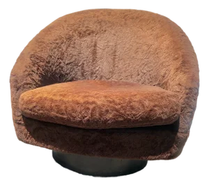 Late 20th Century Rocking/ Swivel Club Chair in the Style of Adrian Pearsall and Milo Baughman