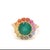 Natural 3.46 cts Zambian emerald and 1.46 cts Rainbow sapphire ring in 18k gold For Sale - Image 14 of 18