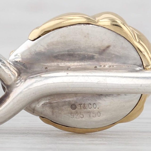 Tiffany Scarab Bangle Bracelet W/ Pouch Box Sterling Silver 18k Gold 7" For Sale - Image 4 of 7