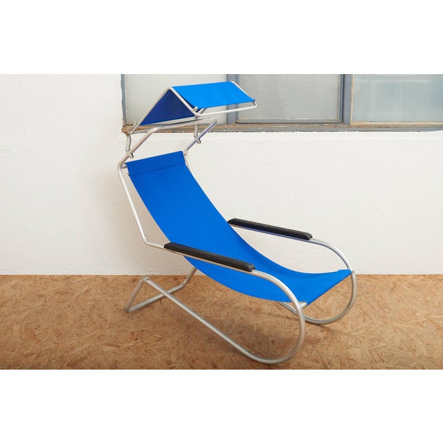 Lido Lounger in Blue by Battista and Gino Giudici, 1935 For Sale - Image 14 of 15