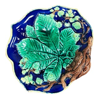 Antique Majolica Serving Dish For Sale