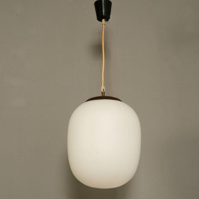 Vintage Pendant in White Opaline Glass from Stilnovo, 1960s For Sale - Image 13 of 13