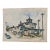 Henry Emil Salloch Original Watercolor on Paper Urban Streetscape Sketch. For Sale