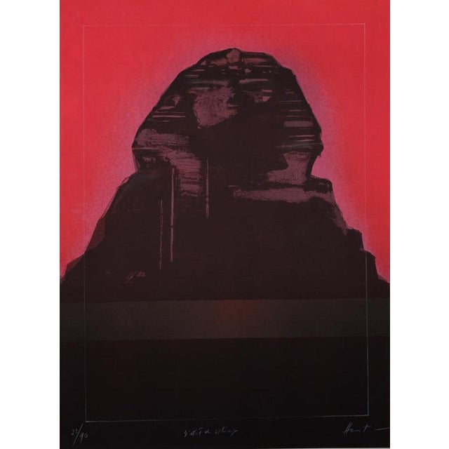 Claude Hastaire, Egypt, The Pink Sphinx, Lithograph For Sale - Image 8 of 8