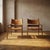 1940s Vintage Wooden Armchairs with Leather Upholstery, 1940s, Set of 2 For Sale - Image 5 of 13