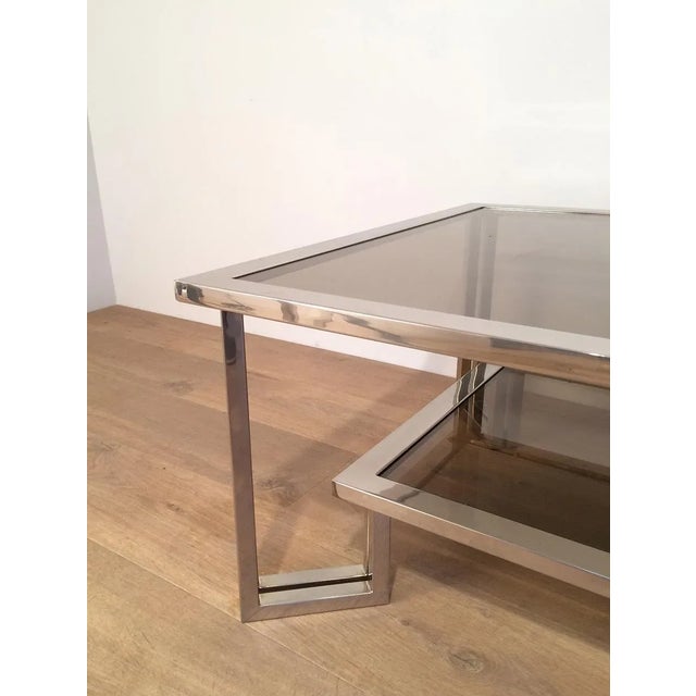 1970s Vintage Chrome Design Coffee Table For Sale - Image 10 of 13