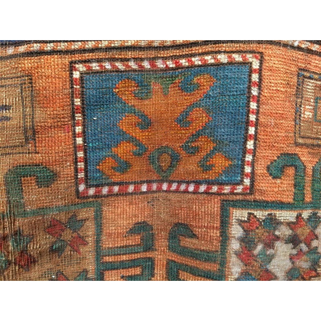 Antique Karachov Kazak Area Rug, Hand-Knotted Wool, Caucasus, 1800s, 5’ x 7’ For Sale In Chicago - Image 6 of 18