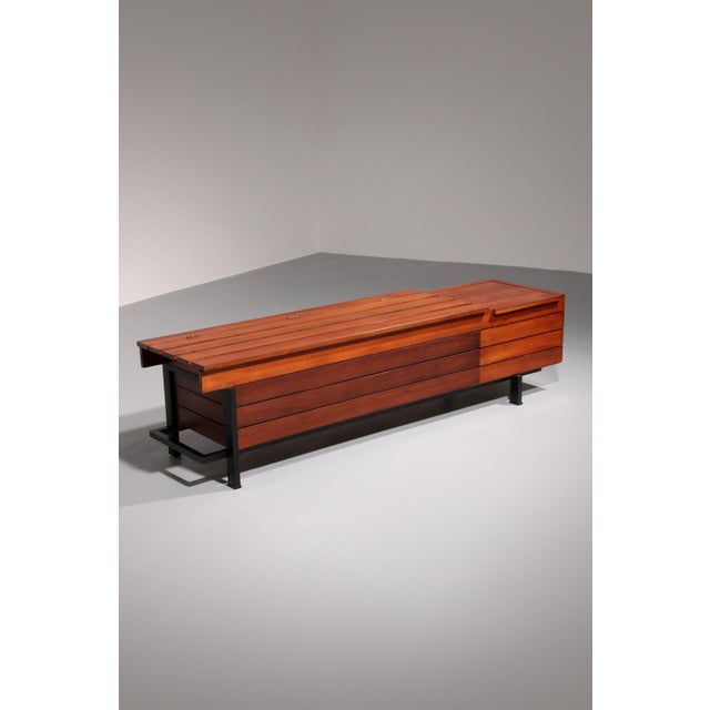 Vintage Wooden Bench with Storage, 1960 For Sale - Image 16 of 16