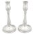Metal 1950s Sterling Silver Candlesticks - A Pair For Sale - Image 7 of 7