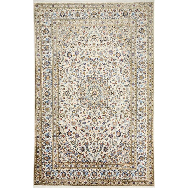 Hand-knotted Kashan Oriental Rug | Knot density: approx. 200,000/m² | Material: Pile: 100% virgin wool, Warp: 100% cotton...