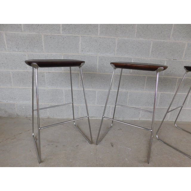 Bernhardt Laine Barstools by Dafne Koz for Bernhardt - Set of 4 For Sale - Image 4 of 17