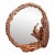 Mid 20th Century Italian Hollywood Regency Gilded Large Round Peacock Mirror For Sale