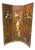 Antique Rococo French Three-Fold Hand-Painted Wood Romantic Cherub and Floral Room Divider, 1890s For Sale