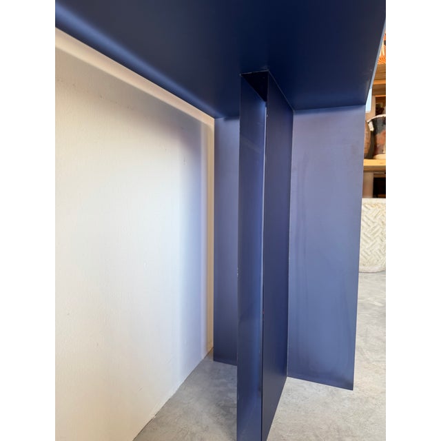 1980’s Postmodern Italian- Design Thick Lucite Console Table For Sale - Image 11 of 12