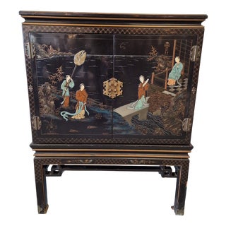 Oriental Cabinet in Oak For Sale