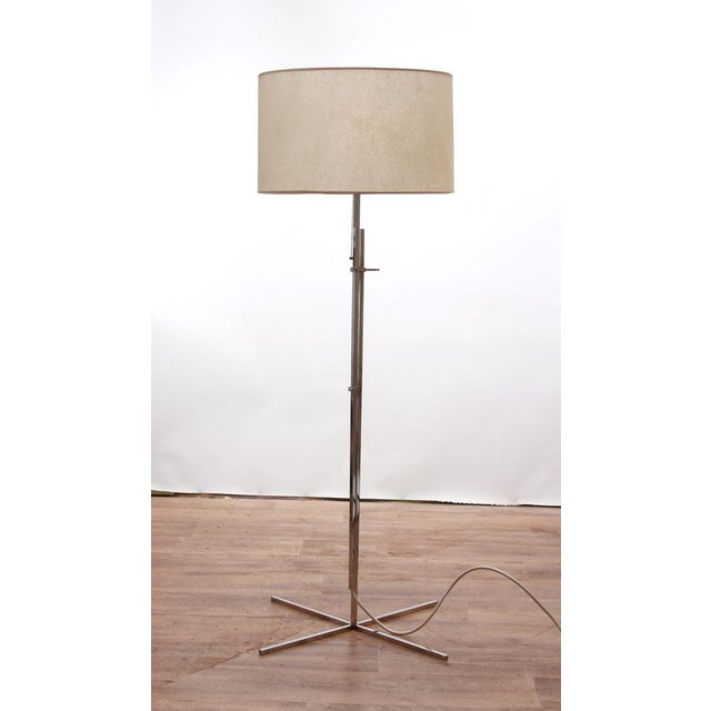 Minimalist Height-Adjustable Floor Lamp in Chrome, 1970s For Sale - Image 11 of 15