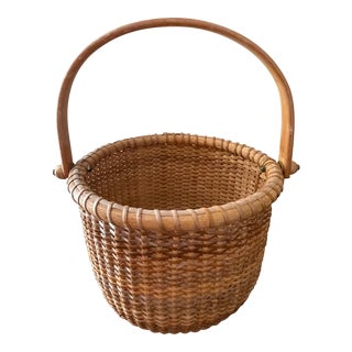 1980s Vintage Nantucket Basket, Petite For Sale